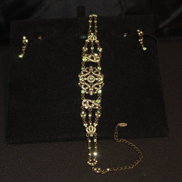 ~VCLM Noblesse~ Austrian Crystal Victorian Style CHOKER Earrings Set - Picture 1 of 8